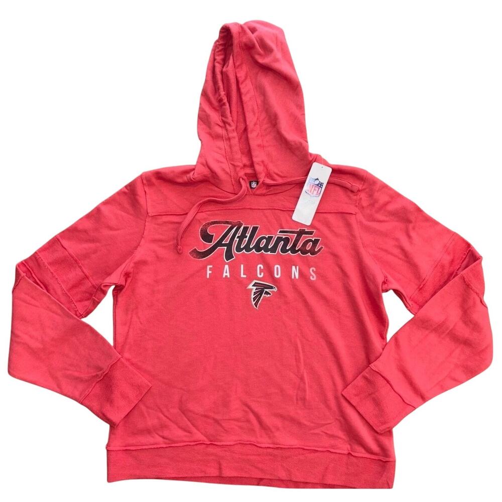 Atlanta Falcons NFL Coral Hoodie‎ Sweatshirt Women's Extra Large XL NWT